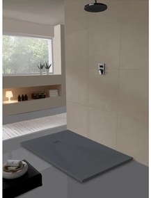 Piatto doccia in resina Cosmos Stone antracite L 150 x L 70 cm