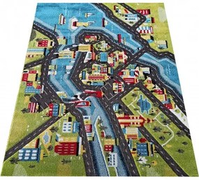 Tappeto sensoriale per bambini con motivo della città Larghezza: 100 cm | Lunghezza: 150 cm