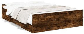 Giroletto Con Cassetti Rovere Fumo 140x190 Cm Legno Multistrato /