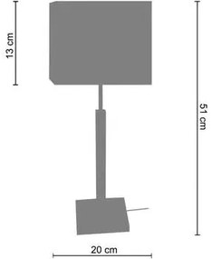 Tosel  Lampade d’ufficio lampada da comodino cuadrado legno scuro e crema  Tosel