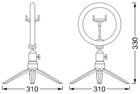 Ledvance -LED Lampada dimmerabile con un supporto e supporto per vlogging LED/5,5W/USB