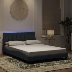 Giroletto Con Luci Led Grigio Scuro 120x200 Cm İn Velluto /