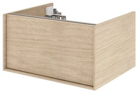 Mobile da bagno sospeso sotto lavabo L 60 x H 32 x P 48 cm rovere satinato, 1 cassetto SENSEA Neo Frame