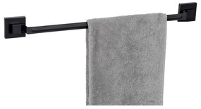 Porta asciugamani autoportante in acciaio inox nero Quadro - Wenko