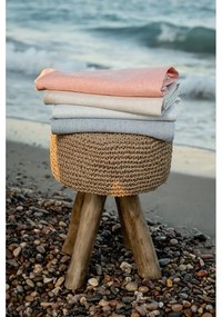 Plaid beige con cotone Summer , 140 x 180 cm Linen - Euromant