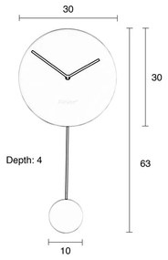 Orologio da parete grigio minimalista - Zuiver