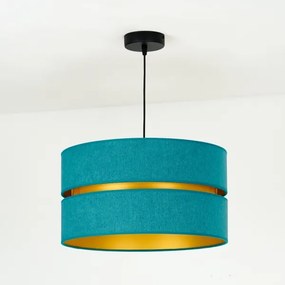 Duolla - Lampadario a sospensione con filo DUO 1xE27/15W/230V diametro 40 cm turchese/oro