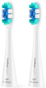 Niceboy-SET 2x Testa di ricambio Medium per spazzolino ION Sonic e SmartSonic bianco