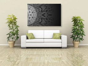 Quadro su tela – Mandala in bianco e nero