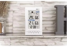 Stazione meteo wireless con sveglia 2xAAA bianco