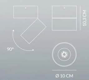 Cyber plafoniera soffitto/parete 1474lm 16w 3000k