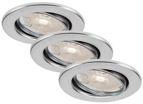 Brilo - Set di 3 faretti da incasso LED dimmerabili per bagno DIMM LED/5,5W/230V IP23
