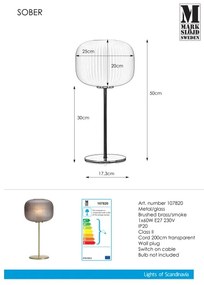 Markslöjd 107820 - Lampada da tavolo SOBER 1xE27/60W/230V ottone