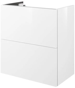 Mobile da bagno sospeso sotto lavabo L 60 x H 64 x P 35 cm bianco laccato lucido, 2 cassetti SENSEA Neo Frame