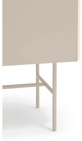 Cassettiera bassa beige/crema con ante scorrevoli 140x91 cm Nube - Teulat