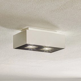 SOLLUX LIGHTING Plafoniera Kasi in acciaio bianco, 2 luci