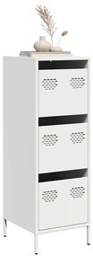Credenza Bianca 39x35x103,5 Cm İn Acciaio /