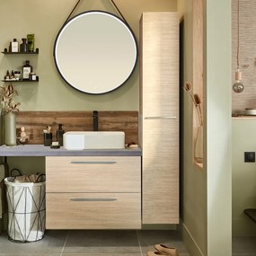 Mobile da bagno sotto lavabo SENSEA rovere nat. L 60 x H 58 x P 46 cm, lavabo non incluso