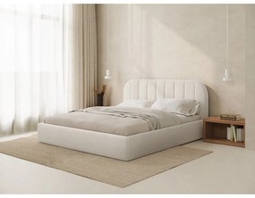 Letto matrimoniale imbottito avorio con contenitore con rete inclusa 180x200 cm Juno – Windsor &amp; Co Sofas