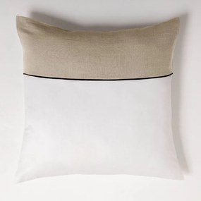 Set copripiumino e federa bianco/beige in cotone per letto matrimoniale ed esteso 240x220 cm Gabrielle – douceur d'intérieur