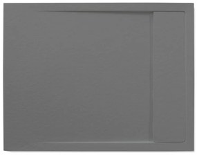 Piatto doccia SENSEA in resina Neo antracite L 70 x L 100 x H 3 cm opaco effetto pietra