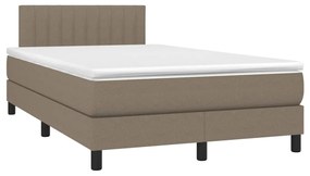 Giroletto a molle con materasso tortora 120x200 cm in tessuto