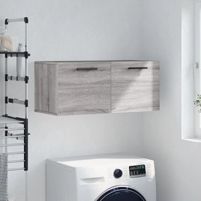 Mobile A Parete Grigio Sonoma 80x36,5x35cm İn Legno Multistrato /