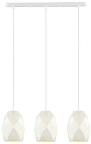 ITALUX MDM-3480/3 W - Lampadario a sospensione con filo HARLEY 3xE27/40W/230V bianco