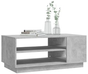 Tavolino da salotto grigio cemento 102x55x43 cm in truciolato