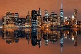 Carta da parati – Riflesso di Manhattan nell'acqua