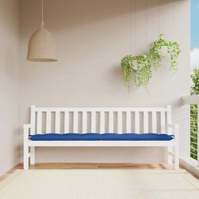 Cuscino Per Panca Giardino Blu Reale 200x50x7 Cm Tessuto Oxford /