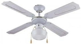 Ventilatore da soffitto 4 Pale 1  Luce D.105 cm 50w colore BIANCO DA54012