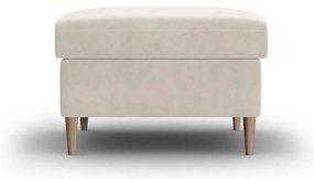 Poggiapiedi beige con rivestimento in velluto Kyoto – Cosmopolitan Design