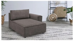 Modulo divano in velluto a coste marrone chiaro, angolo destro Nihad modular - Bobochic Paris