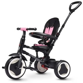 QPlay - Triciclo per bambini 3 in 1 RITO EVA rosa