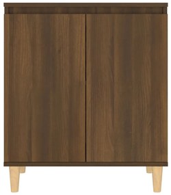 Credenza rovere marrone 60x35x70 cm in legno ingegnerizzato