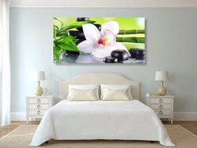 Stampa su tela – Orchidea con tema giapponese