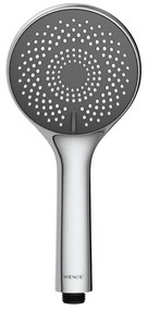 WENKO 23993100 - Soffione doccia Sistema di risparmio idrico 11x11 cm cromo lucido/bianco/grigio