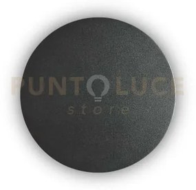 Cover applique a paret led 3000k 9,5w 730 lm nero d.15cm ip20