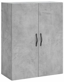 Armadietti a parete 2 pz grigio cemento in legno multistrato
