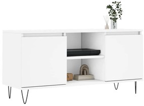 Mobile porta tv bianco 104x35x50 cm in legno multistrato