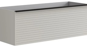 Mobile da bagno sotto lavabo Pixel stripes grigio laccato opaco L 120 x H 40 x P 45.5 cm 1 cassetto, lavabo non incluso