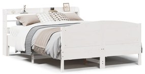 Letto senza materasso bianco 120x200 cm legno massello di pino