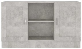 Credenza Grigio Cemento 120x30,5x70 cm in Legno Multistrato