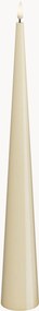 Candela a LED fatta a mano a forma di cono, effetto fiamma reale, alt. 38 cm