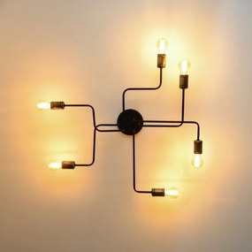 Lampadario a plafone LED TUBE 6xE27/15W/230V