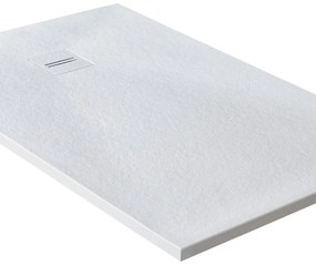 Piatto doccia in resina Cosmos Stone bianco L 140 x L 70 cm