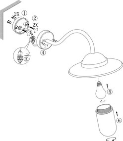 Applique Corten Mattone E27 IP54 per Esterni - Serie AURA