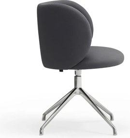 Sedia da pranzo grigio scuro in imbottito Mogi – Teulat