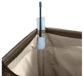 WENKO 3450113100 - Portabiancheria CORNO 18,5x60 cm beige/nero